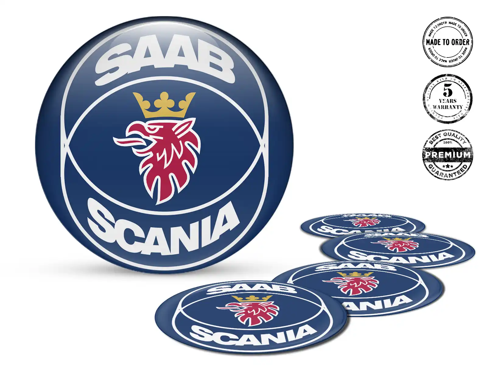 Saab Nabenaufkleber Stil Hochwertige Dome-Labels
